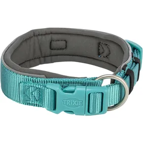 PREMIUM extra széles nyakörv, aqua/grafit S-M: 33-42 cm/35 mm
